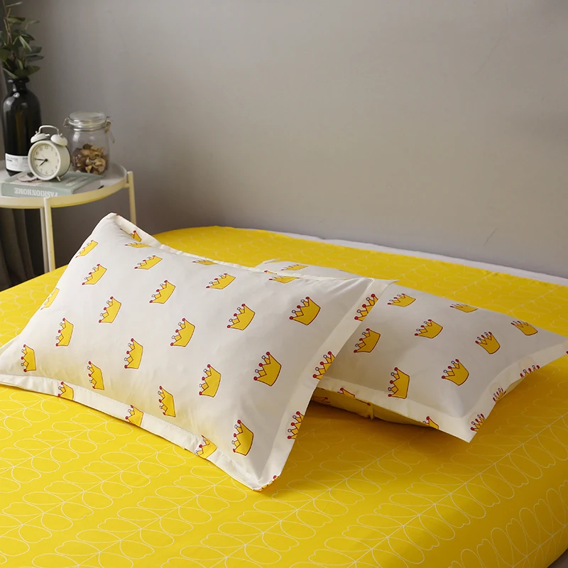 Домашний текстиль желтый комплект постельного белья 3/4 шт. геометрический