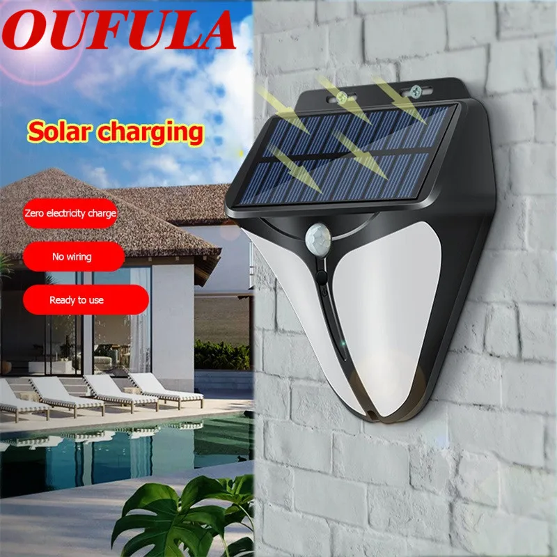 

Hongcui Solar Wall Light Intelligent Light Controls Body Sensor Eagle Eye Villa Garden Light