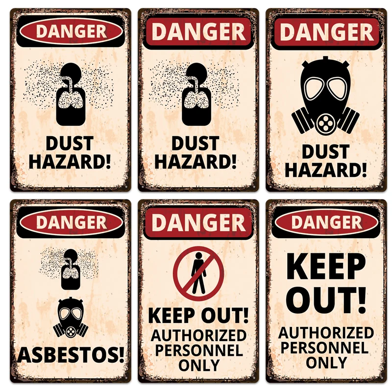 

Decor My Garage Rules Warning Vintage Tin Sign Metal Plate Beware Wall Decoration for Garage Danger Man Cave Wall Decor