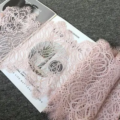 peack Широкий 23 см длиной 3 м европейский ресницы кружева DIY одежда юбка сексуальное белье декоративная кружевная ткань - Цвет: peack