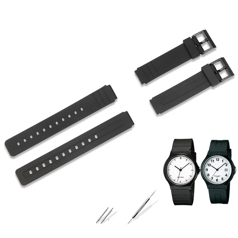 

High Quality Rubber Wrist Strap For Casio MW-59 MW59 MQ-24 MQ24 MQ-71 MQ71 MQ-76 MQ76 Replacement Black Bracelet WatchBand Strap