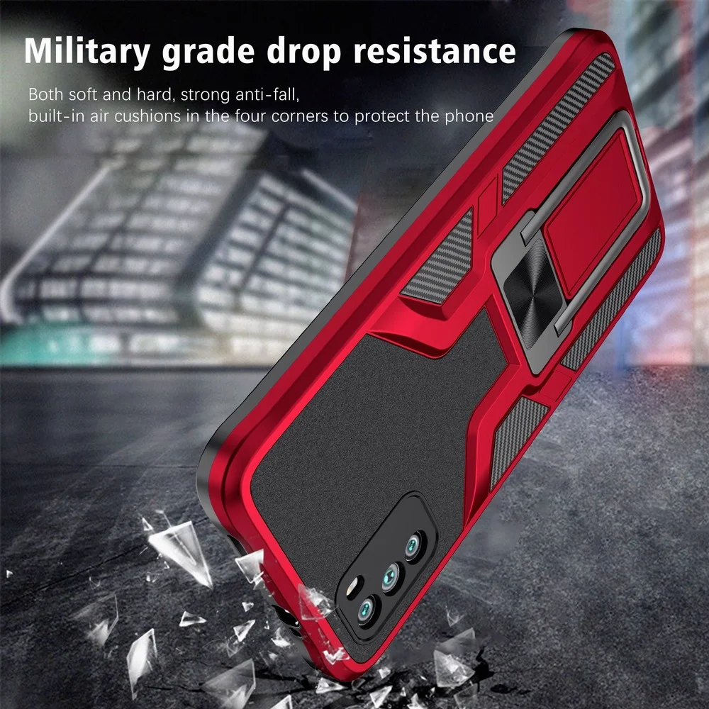 

Poco M3 Case for Xiaomi Poco F3 M3 X3 NFC Magnetic Car Holder Kickstand Armor Case for Xiaomi Mi 11 Ultra Lite Pro Bumper Cover