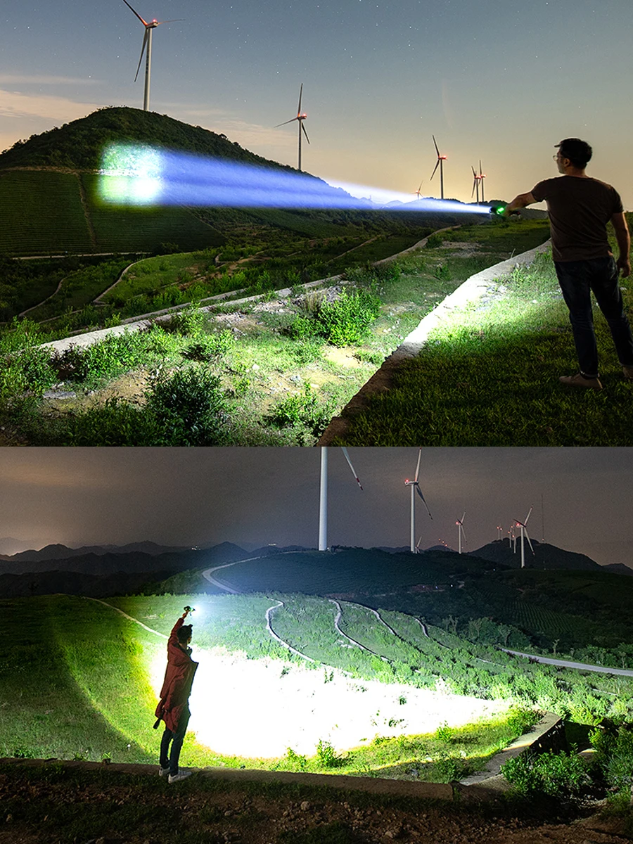 

Led Torch Flashlight 300000LM XHP90 USB rechargeable flashlight 18650 26650 Super bright lantern Hunting Fishing Searchlight