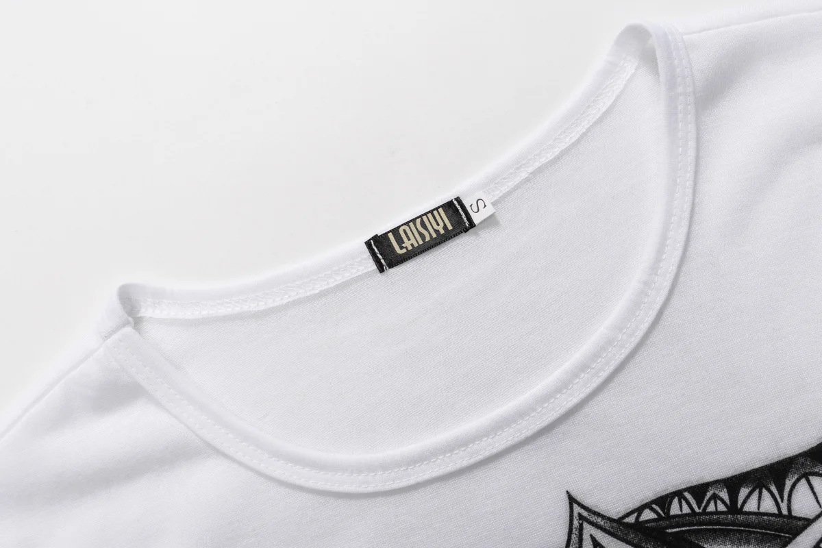 

2021 Summer Women's Casual Owl Print Ladies Short-sleeved T-shirt Crop Top Shirts for Women