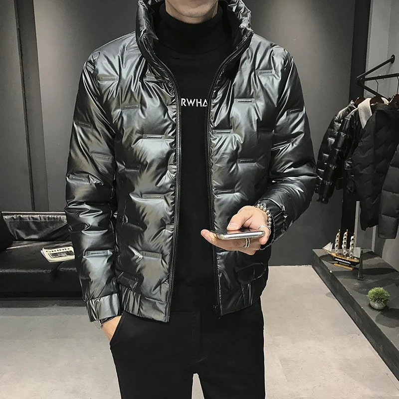 Пузырьковое пальто 2019 зимние стеганые куртки Мужская яркая парка утепленная