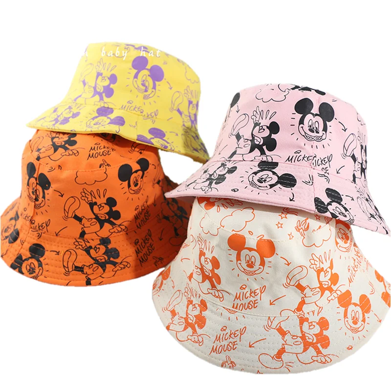 Новинка мягкая детская шапка с мультяшным Микки-Маусом из Диснея весенне-летняя