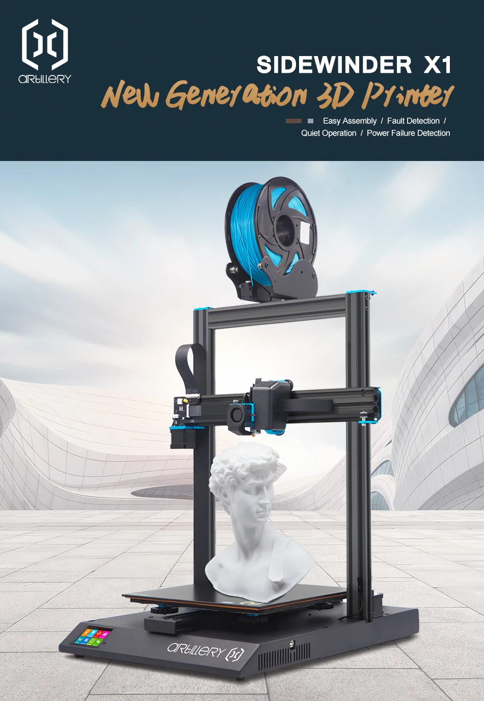 3d принтер sidewinder x1 SW-X1 Настольный уровень 3d pro размер поддержка USB и TF карты сенсорный экран artillery 3d