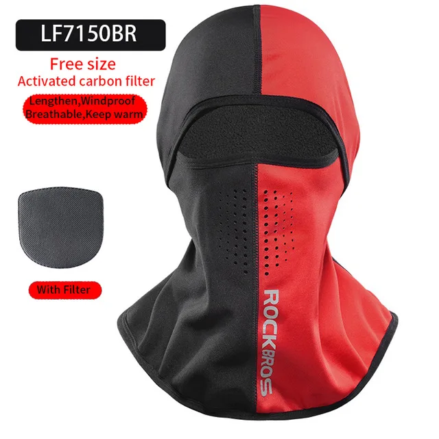 LF7150BR ROCKBROS лыжные головные уборы, ветрозащитные нагрудники для катания на лыжах, сноуборде, шеи, теплая маска для лица, для снежного спорта, для велоспорта, головные уборы, лыжная шапка для мужчин и женщин - Цвет: LF7150BR