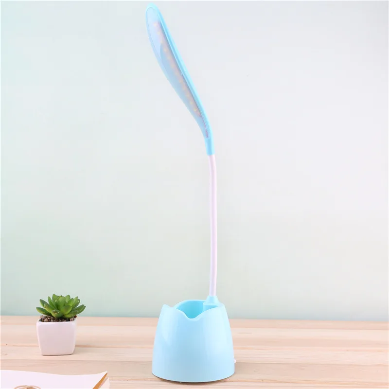 USB Rechargeable LED Desks Lamp eyes protection lamp Pen-container table night light for study gift | Освещение