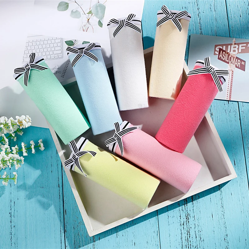 Vertvie 1 шт. женские мягкие хлопковые эластичные бикини трусики милый бант дышащие