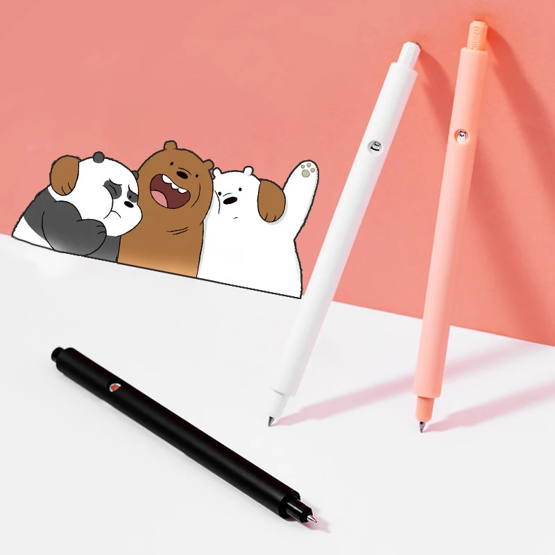 

0.5mm Cute Cartoon Bear Gel Pen Kawaii Black Signature Pen Press Pen Neutral Pen School Writing Supplies Gift