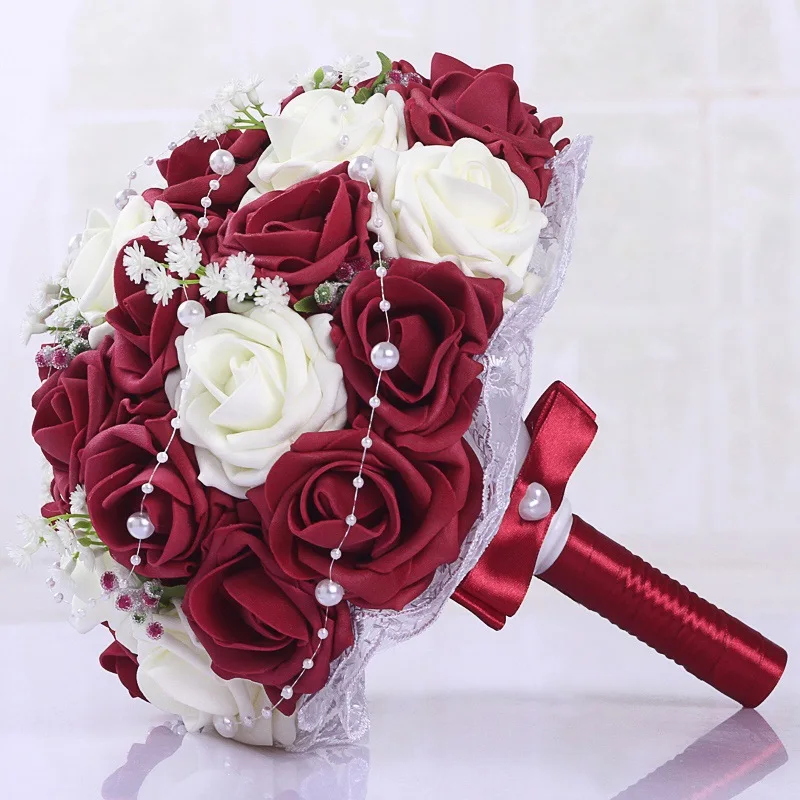 5m Artificial Flowers Pearls Beads Chain Garland Bride Bouquet DIY Wedding Decoration Bridal Shower To Be Mariage Decor | Дом и сад