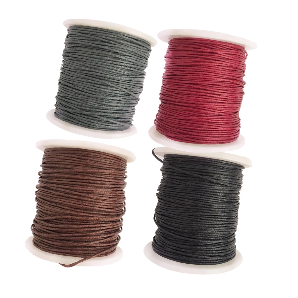Вощеный шнур из хлопчатобумажной нити 4 рулона для украшения кисточек