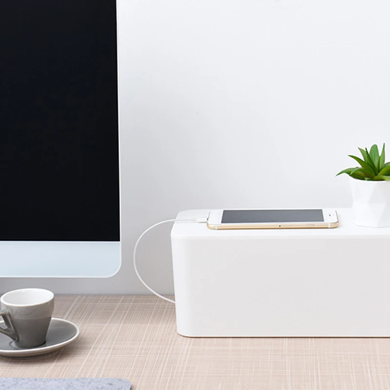 Пластиковая коробка для хранения проводов удобная съемная крышка кабеля блок