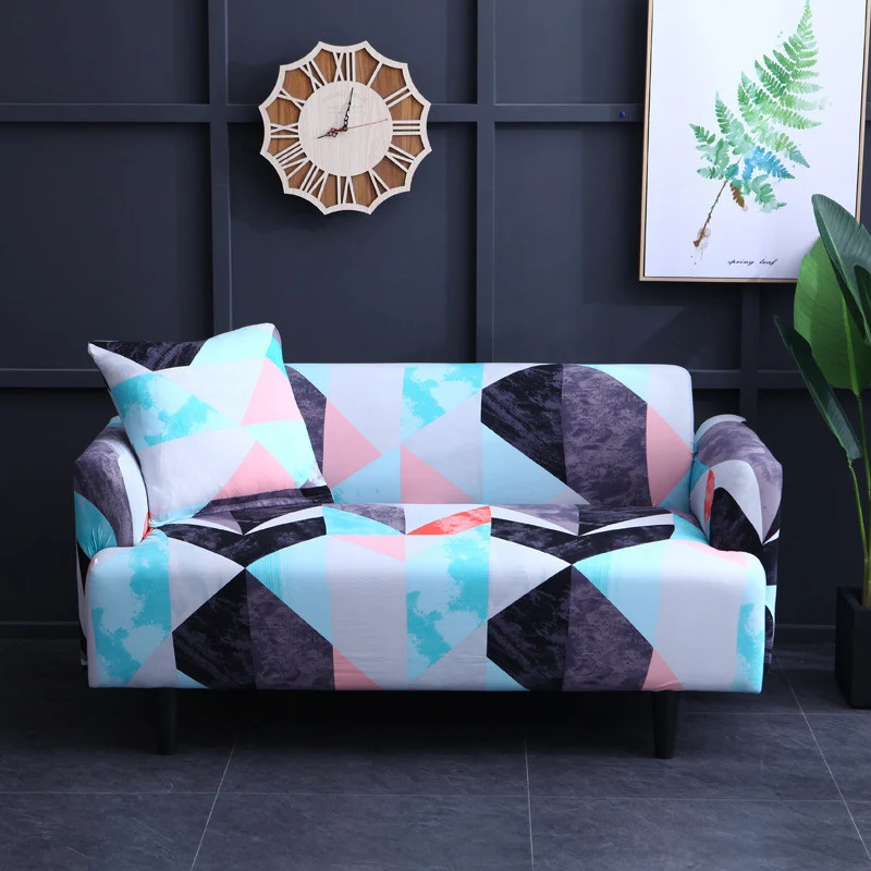 Stretch Slipcovers Sofa Cover Cotton Elastic Covers for Living Room Pets Couch Towel Geometric Style cubre sofa | Дом и сад