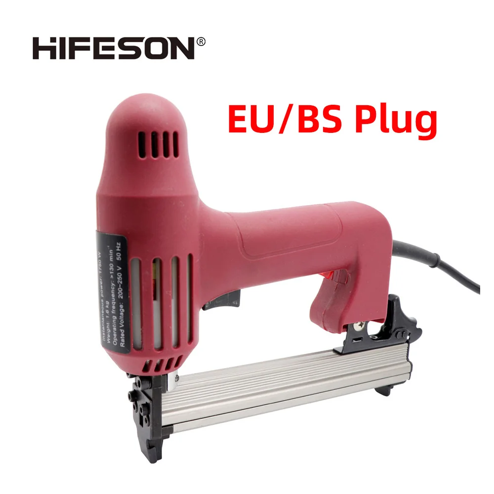 

HIFESON High Quality 1022J Nailer 220 V Electric Staples Nail Guns Furniture Staple Frame Carpentry Wood Working Tools