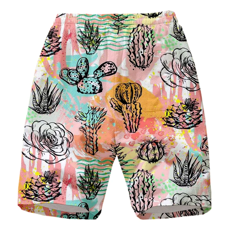 Поддержка персонализации повседневных мужских шорт с комиксным принтом |