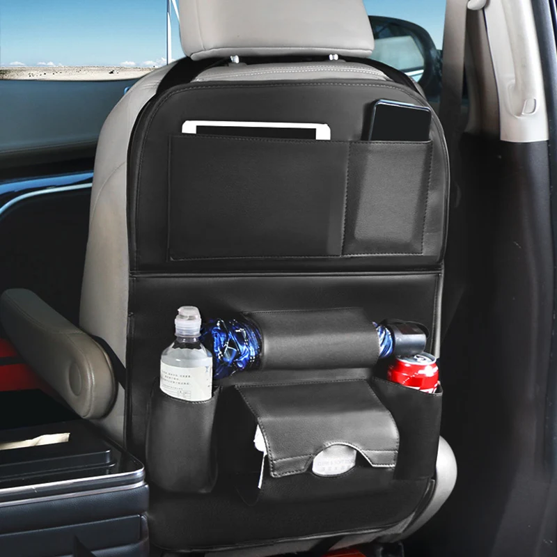Купить Из искусственной кожи органайзер для спинки сиденья автомобиля, поднос, дорожная сумка для хранения, складной обеденный стол SEC88