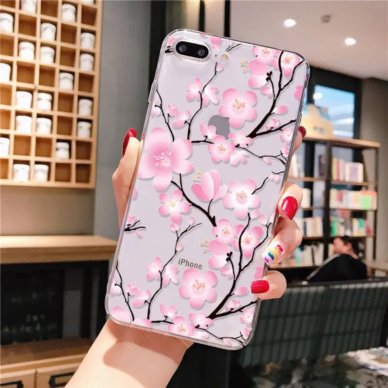 Yinuoda Cherry Blossom Tree Coque чехол для телефона iPhone 8 7 6 6S Plus X XS MAX 5 5S SE XR 11 pro max|Чехлы-накладки|