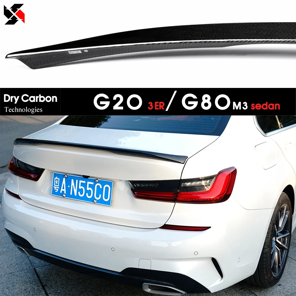 

Сухое углеродное волокно, задняя крышка спойлера ДЛЯ BMW 3 серии седан G20 и M3 G80 2019 - 2025