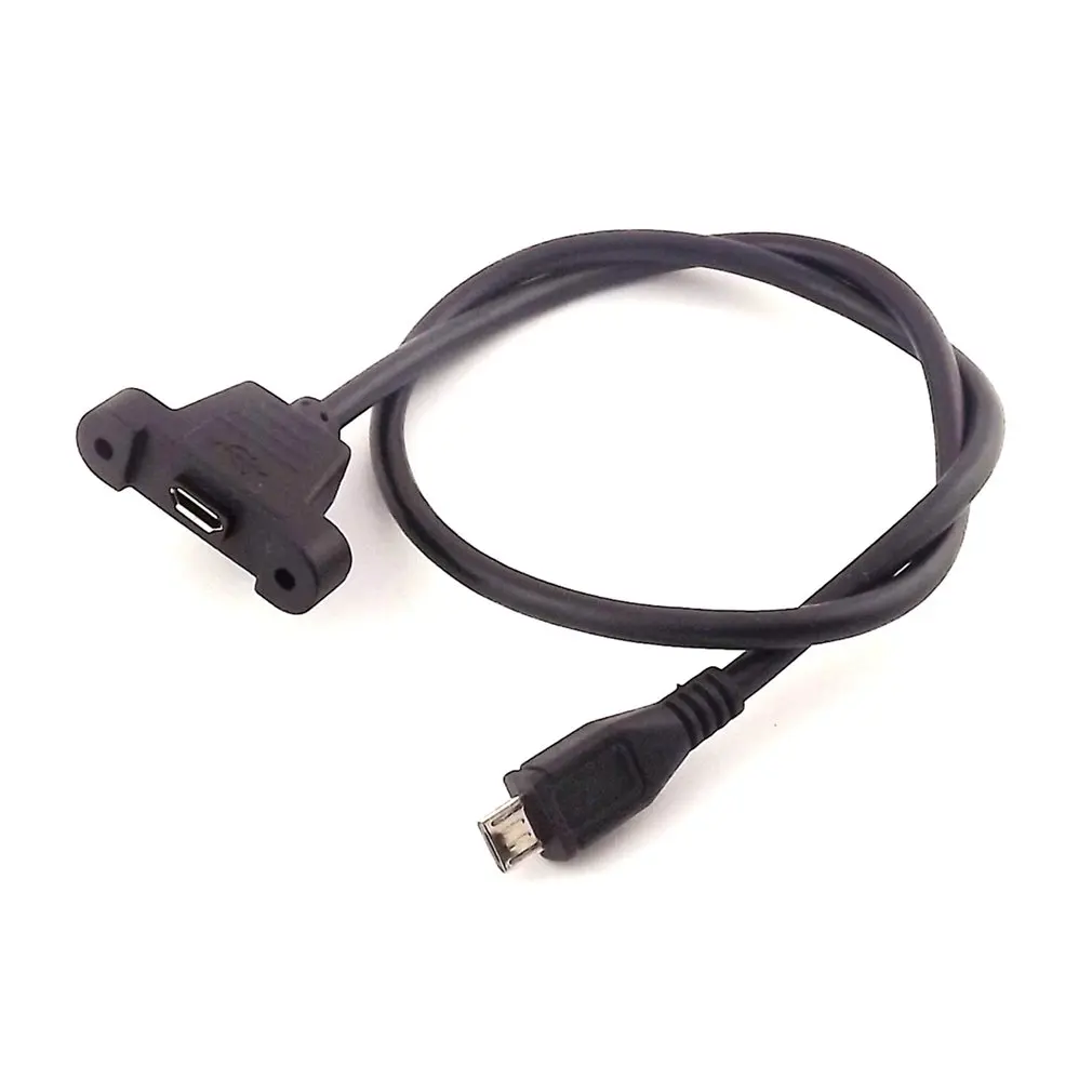 Микро USB 0 5 мм 5Pin папа к женскому w/винт отверстие Панель Крепление Удлинительный