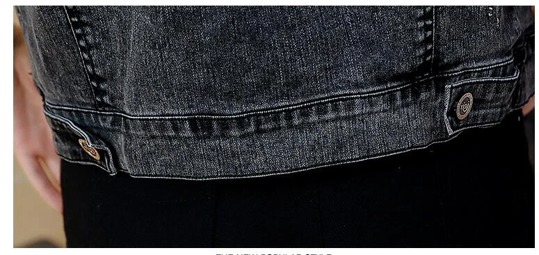 

#3342 Short Denim Jackets Ladies Slim Embroidery Letters Harajuku Casual Jeans Jacket Women Denim Coat Korean Fashion Autumn