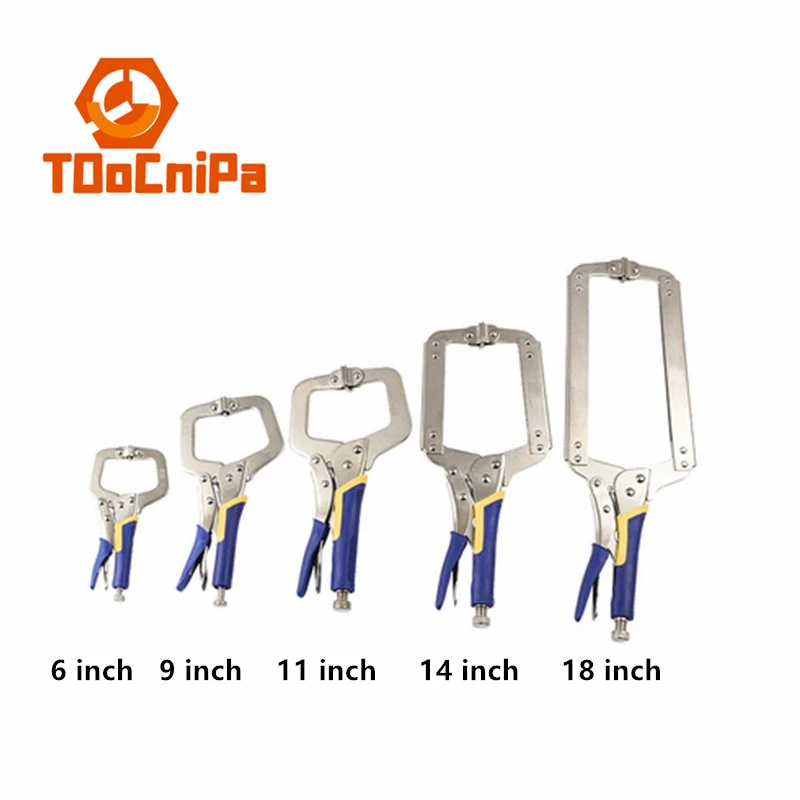

Силовой зажим типа C, зажим из углеродистой стали, сварочный инструмент, регулируемый захват с плоской фиксацией, быстрое зажимное креплени...