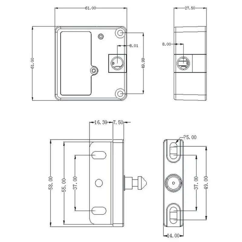 

Anti-theft Electronic Keyless Digital Door Lock Hidden Locker Card RFID Lock For Private Invisible Drawer Stealth Cabin War V6K7