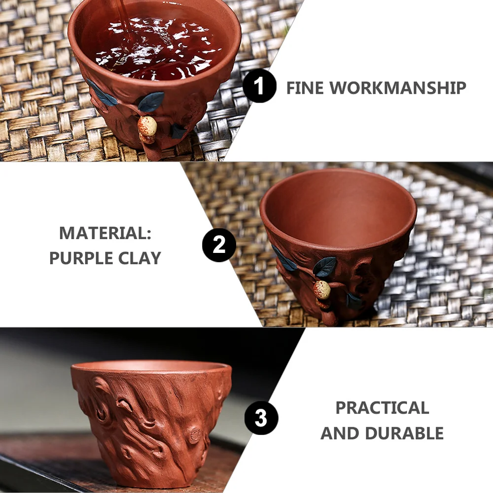 

1 Pc Purple Clay Tea Cup Small Purple Hand-cup Kung Fu Tea Cup