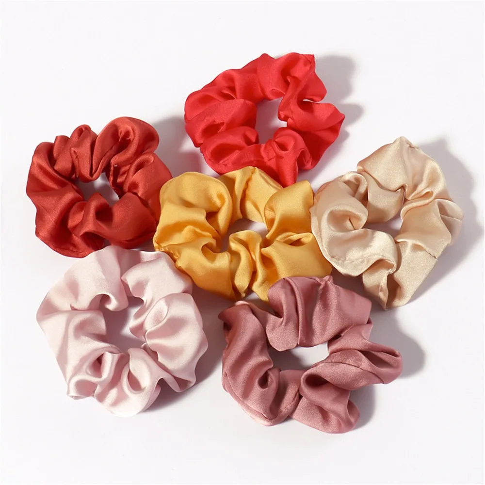 Женские резинки для волос Однотонные фиксации хвостиков в Корейском стиле