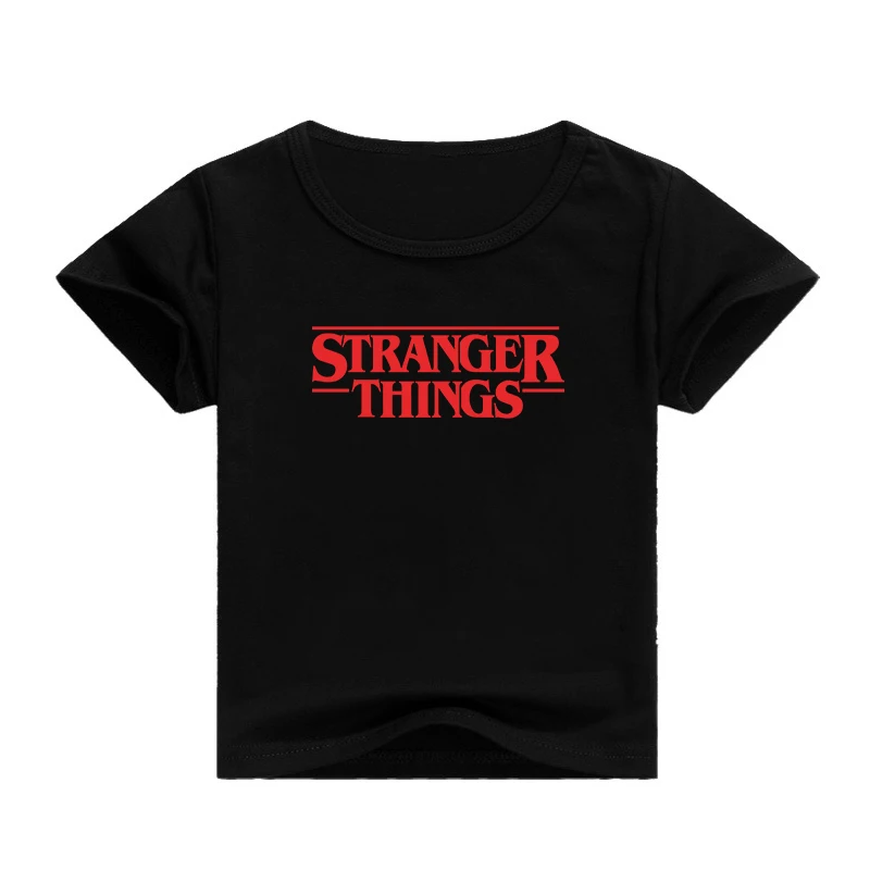 Новинка Светящаяся футболка для малышей с принтом странные вещи Camiseta Летние