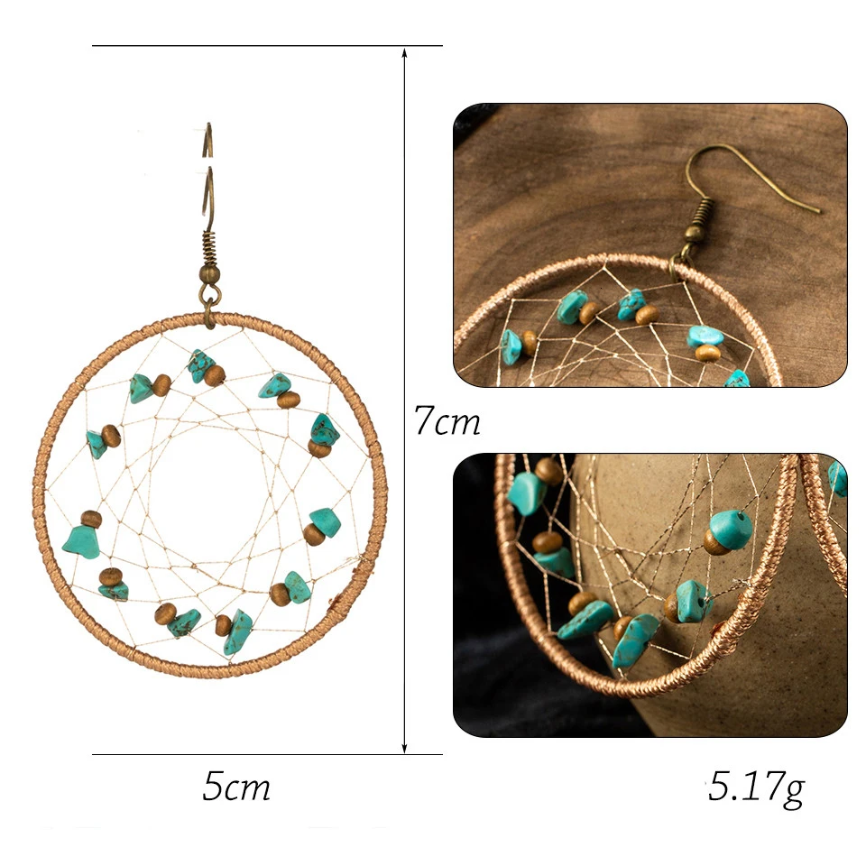 Conjunto de brinco de folha de flor grande do vintage Declaração de jóias feminino Bohemia étnica entrega de bronze longa brincos pendurados para mulheres