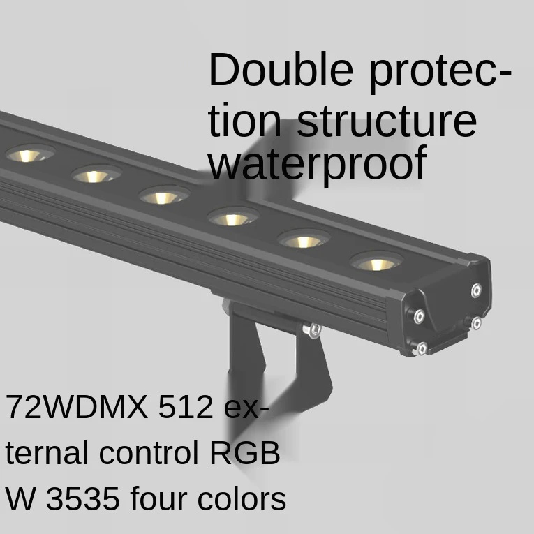 

Structural-Glue-Double-Waterproof-Wall-Washing-Lamp-36W48W72WDMX512-External-Control-DC24V-Subordinate-Lamp-IP66-Waterproof