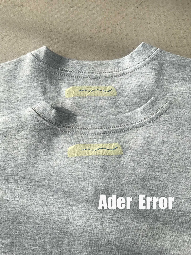 

ADER ERROR Gray Stad T-shirt Men Women 1:1 High Quality Star Embroidered Sewing Letter Adererror Tee Ader Tops