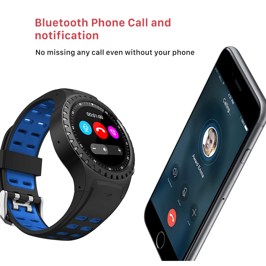 Умные часы SCOMAS gps 1," с круглым дисплеем, поддержка Bluetooth, телефонных звонков, gps компас, монитор сердечного ритма, спортивные умные часы для улицы