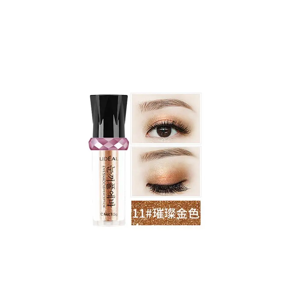 Новинка LIDEAL Rolling beads 14 цветов блестящие тени для век легко наносятся мерцающие тени для век Пигмент Макияж Косметика TSLM1 - Цвет: 11