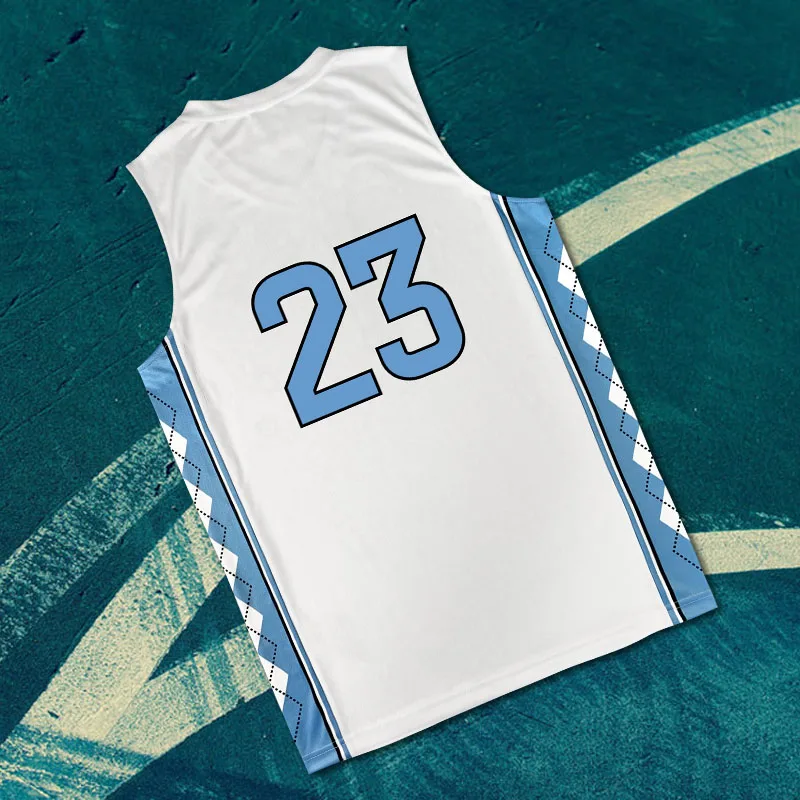 Северная Каролина 23 # комплект баскетбольных Джерси быстросохнущая дышащая