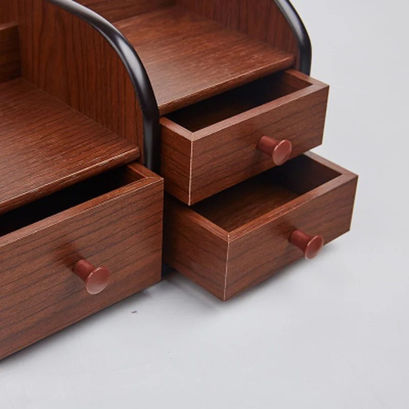 Многофункциональный деревянный ящик для хранения Настольный Органайзер