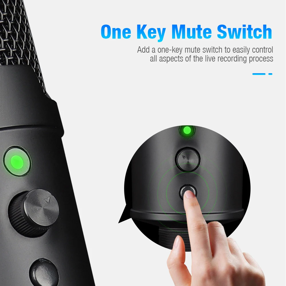 Конденсаторный USB-микрофон для ASMR подкастов студийные микрофоны потоковой