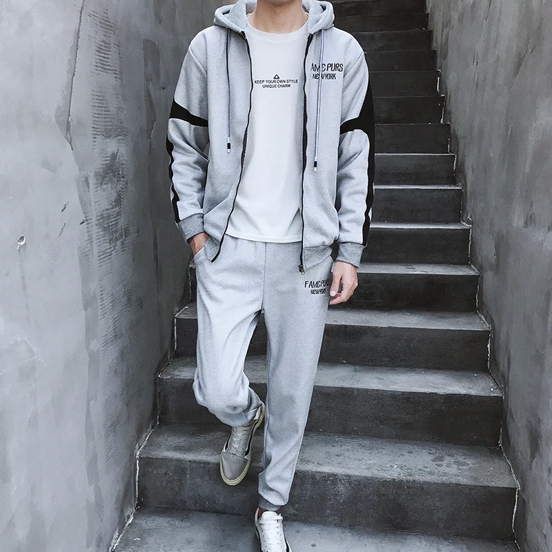 Sportswear Tracksuit Men Sweatsuits Sets Hip Hop Suits Set Casual Clothing Sportwear Hommes Coat JJ60NT | Мужская одежда