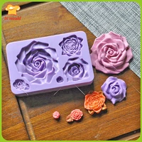 size rose fondant silicone molds bud wedding cake soap candle moulds baking diy valentines day chocolate candy flower mold
