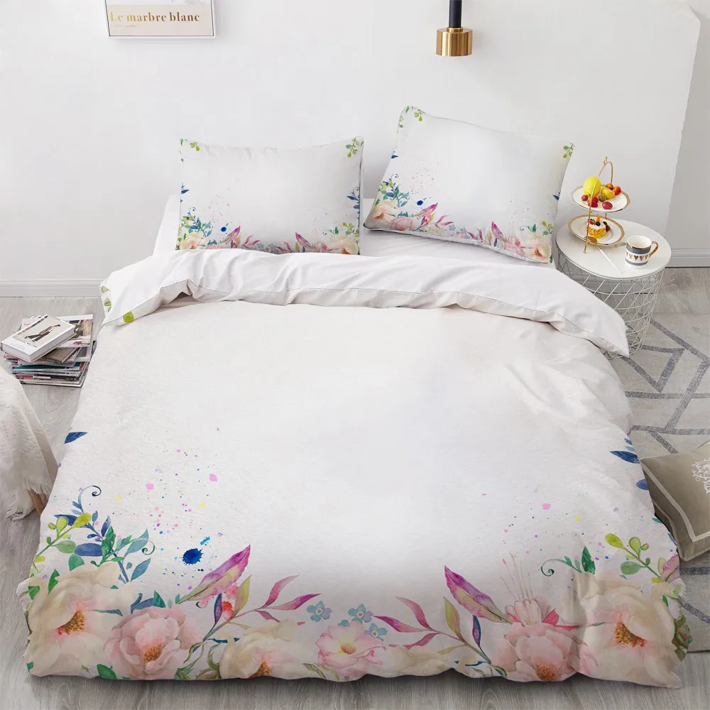 Simple Bedding Sets 3D Marbling Duvet Quilt Cover Set Comforter Bed Linen Pillowcase King Queen Full Double Home Texitle | Дом и сад