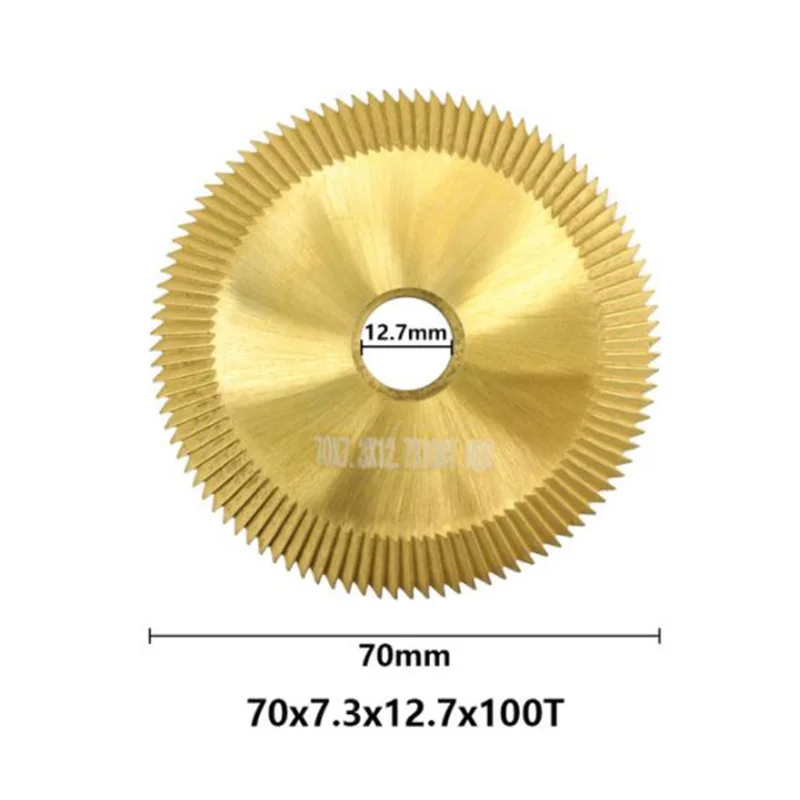 

HSS Key milling cutter Titanium-coated 100T Double-sided Toothed Mill Gold