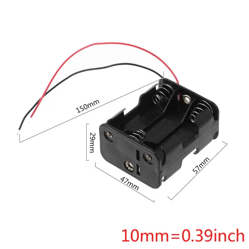 Держатель зажим для 6AA 2A Батарея хранения 9V DIY аккумуляторов Мощность Коробка