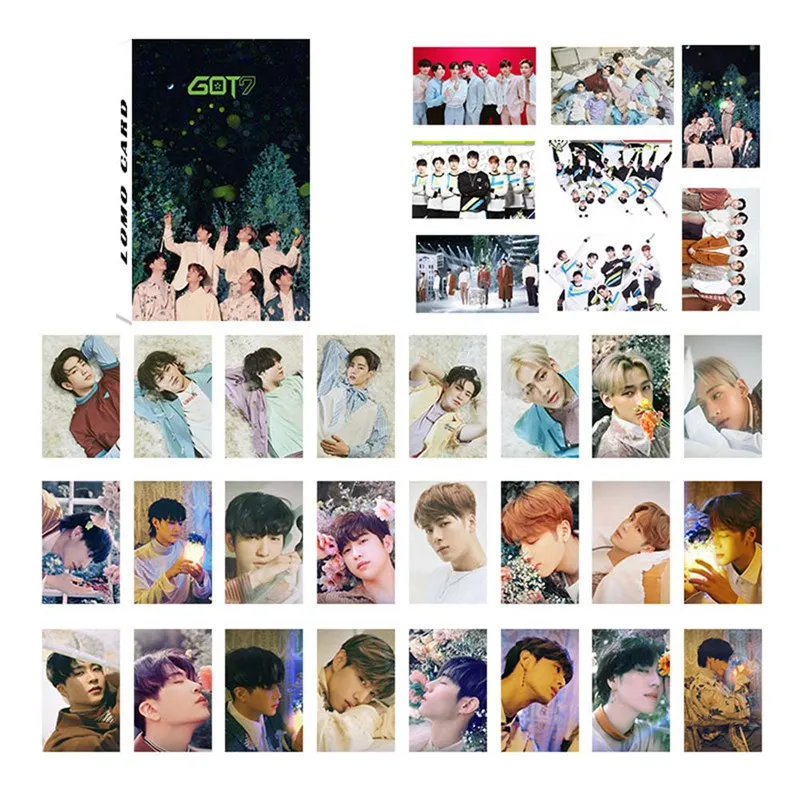 

32Pcs/set K-POP GOT7 New Album Paper Photo Card Self Made Lomo Card Photocard Stationery Set Fans Gift Collection
