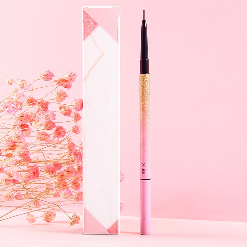 Горячая Водонепроницаемый карандаш для бровей с двумя концами дизайн кисть