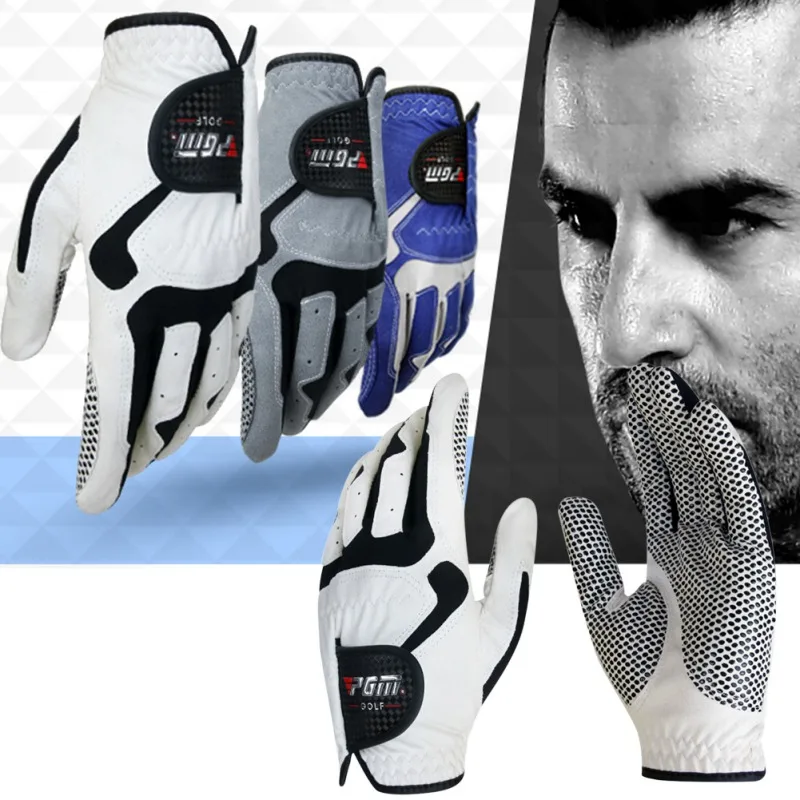 

Non-slip Golf Gloves Men's Golf Microfiber Gloves Single Granules Left Hand White 26 Yards Non-slip