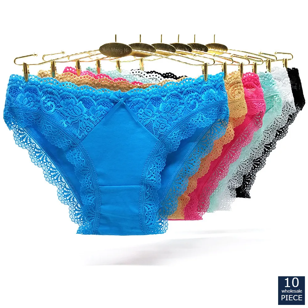 Оптовая продажа 1 10 шт./партия женские хлопковые трусики сексуальные кружевные