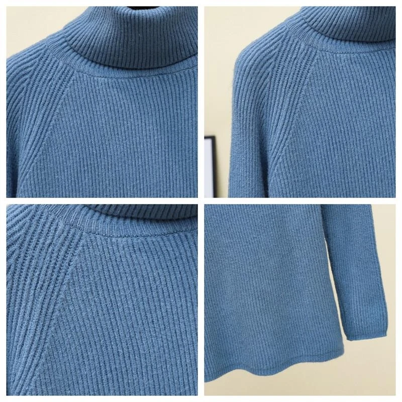 Women Sweaters Pullover Top 2019 New Fashion Autumn Winter Casual Warm Thick Loose Turtleneck Knitted Sweater Woman Jumper | Женская