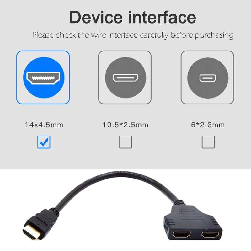 Переходник для кабеля штырь гнездо адаптер HDMI совместимый удлинитель провод